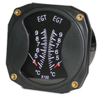 FALCON GAUGE 3-1/8 DUAL EGT/EGT GAUGE 400-900°C