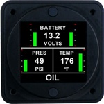 AEROSPACE LOGIC - OIL PRESSURE & TEMPERATURE WITH VOLTMETER