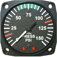 UMA OPTI-ALERT 0-100 OIL PRESSURE GAUGE