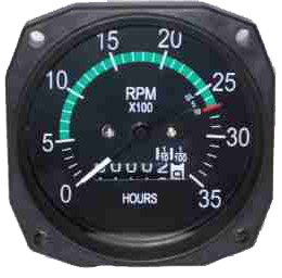 FALCON GAUGE CLOCKWISE MECHANICAL TACHOMETER/ HOURMETER