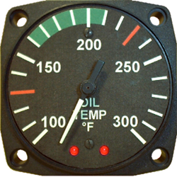 OPTI-ALERT 100-300F OIL TEMPERATURE GAUGE