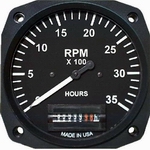 UMA ELECTRONIC 3-1/8 TACHOMETER 3500 RPM FOR 4 CYLINDER