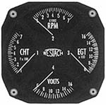 WESTACH QUADS TACH/EGT VOLTS/CHT