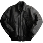 CWU-45/P LEATHER FLIGHT JACKET BLACK