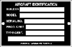 AIRCRAFT IDENTIFICATION TAG