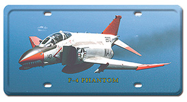 F-4 PHANTOM LICENSE PLATE