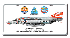 F-4B PHANTOM II LICENSE PLATE