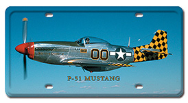 P-51 MUSTANG LICENSE PLATE