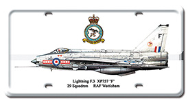 LIGHTNING F3 LICENSE PLATE