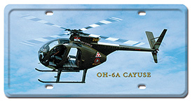 OH-6A CAYUSE LICENSE PLATE