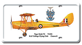 TIGER MOTH T2 LICENSE PLATE