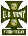 ARMY IRON CROSS METAL SIGN