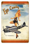 P-47 EYE CANDY VINTAGE METAL SIGN