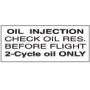 OIL INJECTION PLACARD