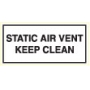 STATIC AIR VENT KEEP CLEAN