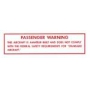 PASSENGER WARNING PLACARDS