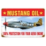 MUSTANG OIL VINTAGE METAL SIGN