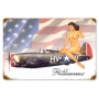 P-47 NUDE VINTAGE METAL SIGN