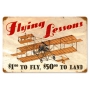 FLYING LESSONS VINTAGE METAL SIGN