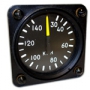 FALCON GAUGE MINIATURE AIRSPEED INDICATOR 0-140 KPH