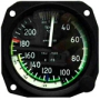 FALCON TRUE AIRSPEED INDICATOR 40-210 KNOTS LIGHTED