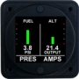 AEROSPACE LOGIC FUEL PRESSURE & AMMETER INSTRUMENT