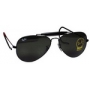 RAY BAN BLACK AVIATOR SUNGLASSES 58M