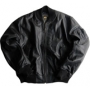 LEATHER MA-1 JACKET BLACK