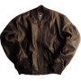 LEATHER MA-1 JACKET BROWN