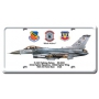 F-16C FIGHTING FALCON LICENSE PLATE