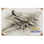 B-17 FLYING FORTRESS VINTAGE METAL SIGN