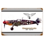 BF-109 MESSERSCHMITT VINTAGE METAL SIGN