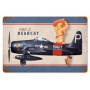 F8F BEARCAT VINTAGE METAL SIGN