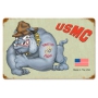 USMC BULLDOG VINTAGE METAL SIGN