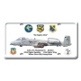 10A THUNDERBOLT II LICENSE PLATE