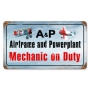 AIRFRAME POWERPLANT COLOR VINTAGE METAL SIGN