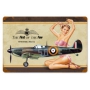 SPITFIRE PIN UP VINTAGE METAL SIGN