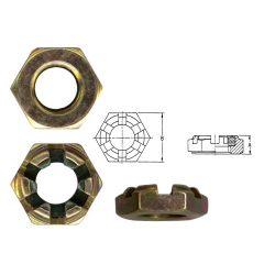 MS17826-6 Castellated Nylon Inserted Hex Nut