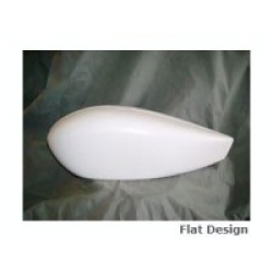 WHEEL PANT 4" WHITE FLAT