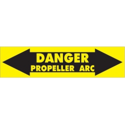Propeller Arc Warning Decals from Aircraft Spruce
