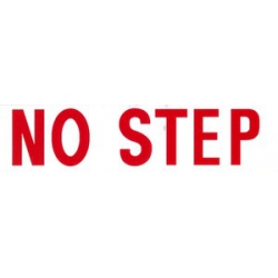 NO STEP DECAL (RED ON WHITE)