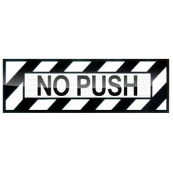 NO PUSH SOFT ALUM DECAL