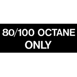 80 100 OCTANE ONLY WHT ON BLK