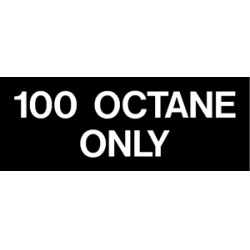 100 OCTANE ONLY WHT ON BLACK