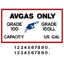 UNIVERSAL FUEL PLACARD (PAIR)