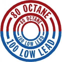 "80 OCT 100 LOW LEAD" FUEL PCD