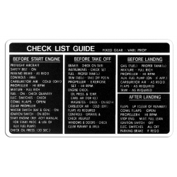 FIXED GEAR VAR PROP CHECKLIST