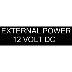 EXT POWER 12VOLT DC DECAL