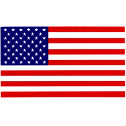 AMERICAN FLAG DECAL STRAIGHT 6" LEFT