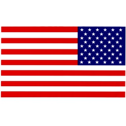 AMERICAN FLAG DECAL STRAIGHT 6" RIGHT